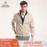 布克兄弟 Brooks Brothers BrooksBrothers)男士新休闲拉链秋连帽夹克外套 B255-米色 M