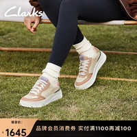 Clarks其乐轻盈系列女鞋透气时尚厚底简约轻盈防滑休闲板鞋 黄色 261747244 36