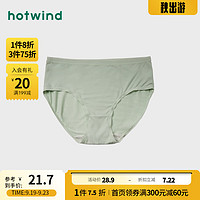 热风秋季女士零碳莫代尔中腰内裤 31浅绿（清新浅绿） S