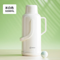 天喜(TIANXI)热水瓶暖壶用宿舍大容量暖瓶开水瓶家用保温瓶保温水壶 米白色3200ML