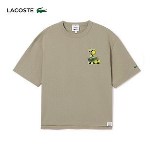 LACOSTE×SMILEY联名男女同款时尚笑脸短袖T恤TH9272 CB8/驼色 4/M/175