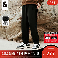 杰克·琼斯（JACK&JONES）秋季男装休闲潮流锥形长裤户外机能舒适加绒保暖运动卫裤男 黑色E40 175/80A /MR