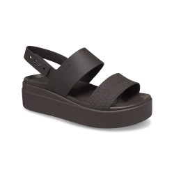 crocs卡骆驰布鲁克林鳄鱼纹凉鞋户外厚底休闲凉鞋女鞋