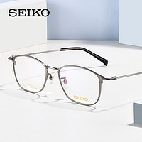 SEIKO 精工 全框钛材超轻男女款复古眼镜框架 H03097（多款可选）
