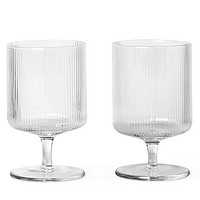 Ferm Living Ripple酒杯 透明（一套2个）