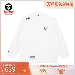 Aape 旗舰店男装春夏猿颜酷帅字母印花简约教练夹克外套7496XXI