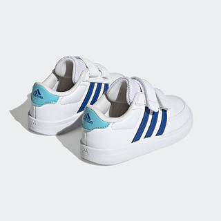 adidas阿迪达斯轻运动Breaknet 2.0 CF男婴童魔术贴板鞋小白鞋 白色/深蓝色/淡蓝色 25(145mm)