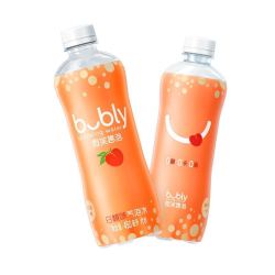 pepsi 百事 可乐bubly微笑趣泡白桃气泡水汽水 无糖 0糖0卡 450ml*12瓶 百事出品