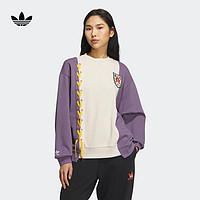 adidas阿迪达斯三叶草女子冬季运动圆领卫衣套头衫IN1091 浅象牙色 A/2XS