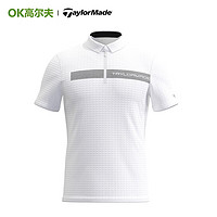 Taylormade泰勒梅高尔夫服装T恤男士休闲上装时尚舒适短袖POLO衫2023 U21420 白色 S