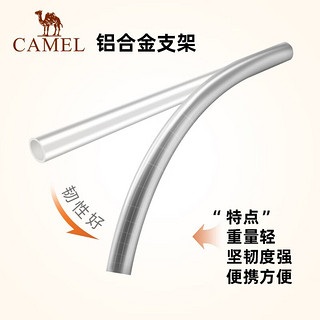 CAMEL 骆驼 户外专业登山帐篷野营过夜折叠便携式露营装备单人徒步帐防雨 B086，米白色