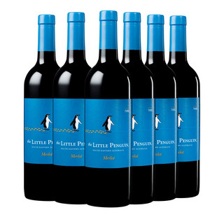 小企鹅干红葡萄酒 160年酿酒经验澳大利亚原瓶进口 750ml 梅洛6支整箱装