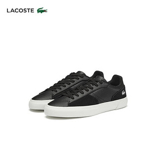 LACOSTE法国鳄鱼男鞋L006系列潮流运动滑板鞋男44SMA0021 312/黑色 42