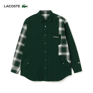 LACOSTE×SMILEY联名男装时尚拼色笑脸衬衫外套CH9242 YZP/深绿色 38