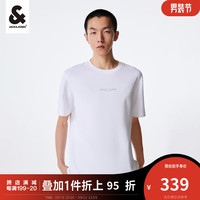 杰克琼斯 杰克·琼斯（JACK&JONES）秋季男士速干面料反光印花运动户外百搭简约短袖T恤223301031 本白色 165/88A/XS