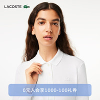 法国拉科斯特 LACOSTE女装纯色白色基础款长袖POLO衫|PF5464 001/白色 34/XS/155