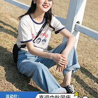 LRUD 白色短袖T恤女2021年春夏季新款韩版宽松纯棉打底衫上衣ins潮