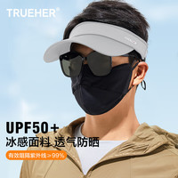 PLUS会员：TRUE HER 初荷 遮阳帽男防晒帽防紫外线太阳帽户外跑步运动鸭舌空顶帽子男