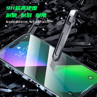 黑鲨 苹果15 Plus钢化膜 iphone15 Plus手机膜 全屏电竞级高清抗指纹 防摔防爆防尘保护贴膜 配送贴膜