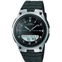 卡西欧(CASIO)手表彭昱畅同款双显运动防水十年电量多功能男表AW-80V-1B AW-80-1A 胶带