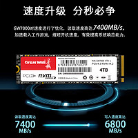 Great Wall 长城 GW7000 NVMe M.2 SSD固态硬盘 1TB（PCI-E 4.0）