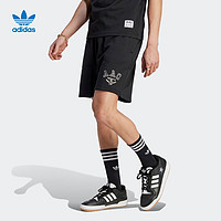 adidas 阿迪达斯 三叶草男装舒适毛圈布运动短裤 黑色 A/XS