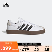 adidas「T头鞋」阿迪达斯轻运动VL COURT 3.0女休闲运动板鞋 白色/黑色/灰色 42(260mm)
