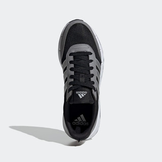 adidas阿迪达斯轻运动RUN50S女子简约复古跑步运动鞋 黑色/灰色/银色 40(245mm)