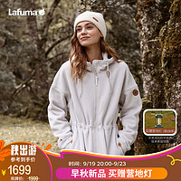 LAFUMA乐飞叶抓绒衣女 户外廓形宽松Polartec加厚摇粒绒外套 LFJA3CRX6 云灰色CE 165/84A（38）