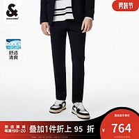 杰克·琼斯（JACK&JONES）时尚百搭简约户外立体字母舒适弹力休闲裤223414001 E40藏青色 175/80A/MR