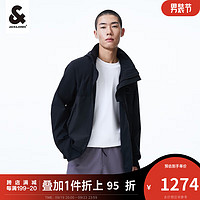 杰克·琼斯（JACK&JONES）秋季舒适百搭质感休闲略宽松日常潮牌连帽外套上衣男装223321025 黑色 165/88A/XS