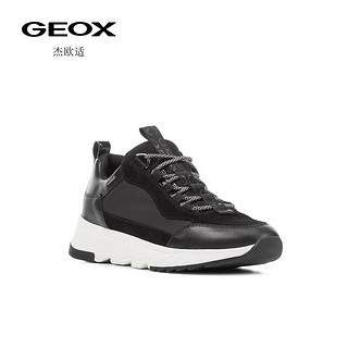 GEOX杰欧适女鞋20舒适厚底百搭潮流时尚休闲鞋D26HXD 黑色C9999 35