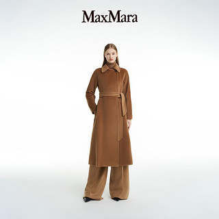 Max Mara MaxMara  女士  羊毛系带大衣6016083306 驼色 38