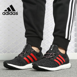 adidas 阿迪达斯 Ultra Boost 4.0 中性跑鞋 F35231 黑色/红色 36.5