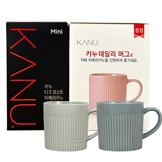 送杯子 韩国maxim麦馨KANU卡奴美式纯黑速溶咖啡无添加糖盒装