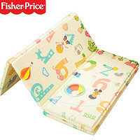 Fisher-Price 儿童爬行垫XPE双面折叠垫加厚爬爬垫防滑地垫英文178*198*1.5cm