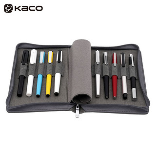 KACO 文采 精品笔收纳包 10格 灰色 单个装