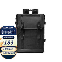 COEXISTENCE×onrf联名款大容量男士双肩包通勤书包商务电脑包时尚旅行背包女 黑色F1027