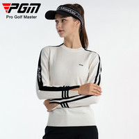 PGM高尔夫服装女士毛衣打底衫 秋冬季保暖女装毛织上衣柔软舒适 YF621-白色 S