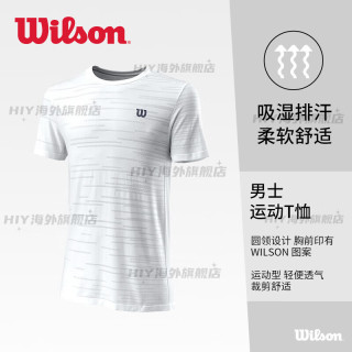 威尔胜(Wilson)专业网球服装上衣男士T恤运动速干短袖白色网球服 XL【报价 价格 评测 怎么样】 -什么值得买