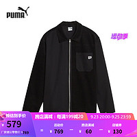 彪马（PUMA） 男子休闲灯芯绒拉链外套 DOWNTOWN 623374 黑色-01 M(175/96A)