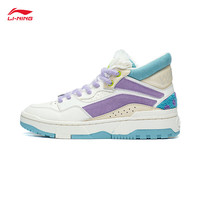 LI-NING 李宁 惟吾MID丨迪士尼怪兽大学联名系列休闲鞋女板鞋高帮运动鞋AGCT224