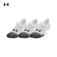 安德玛(UNDERARMOUR)秋冬Performance Tech男女训练运动浅口袜-3双装1379502 白色100 M