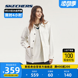 斯凯奇Skechers牛仔外套雅钻系列女男同款宽松工装风L323U069