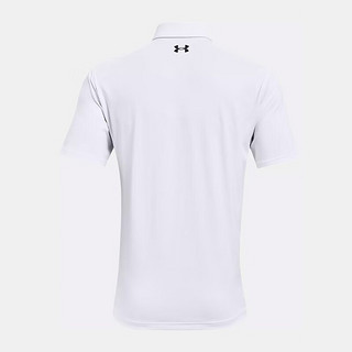 安德玛（Under Armour）高尔夫服装男装短袖T恤23夏季运动透气休闲POLO衫 白色 XL