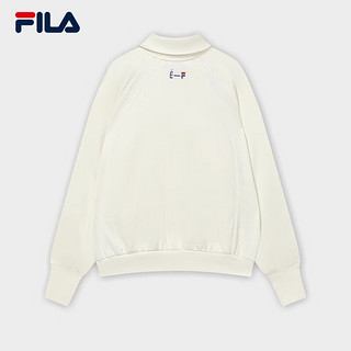 FILA X Études斐乐女子针织套头衫休闲宽松翻领卫衣 椰奶白-IV 160/80A/S