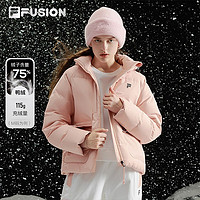 FILA FUSION斐乐潮牌羽绒服女时尚宽松保暖连帽上衣 香薰粉-PK 155/76A/XS