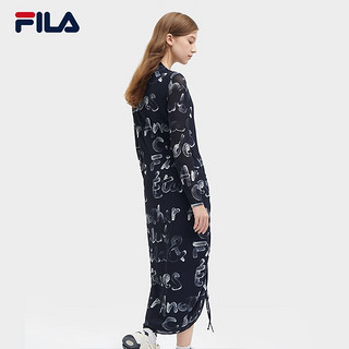 FILA X Etudes斐乐女子针织连衣裙新款裙子 满印一-ZA 170/88A/L