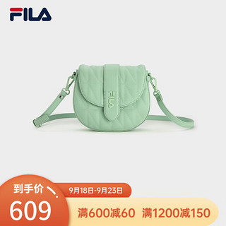 FILA 斐乐女包挎包2023冬斜挎包手拎包新月包 浅明绿-LG XS