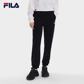 斐乐（FILA） x MAGIC STICK女子针织长裤简约收口运动休闲裤 正黑色-BK 175/74A/XL